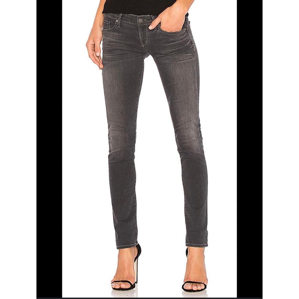 Citizen of humanity low rise racer skinny jeans gray